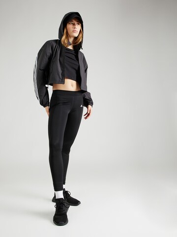 ADIDAS PERFORMANCE Skinny Workout Pants in Black