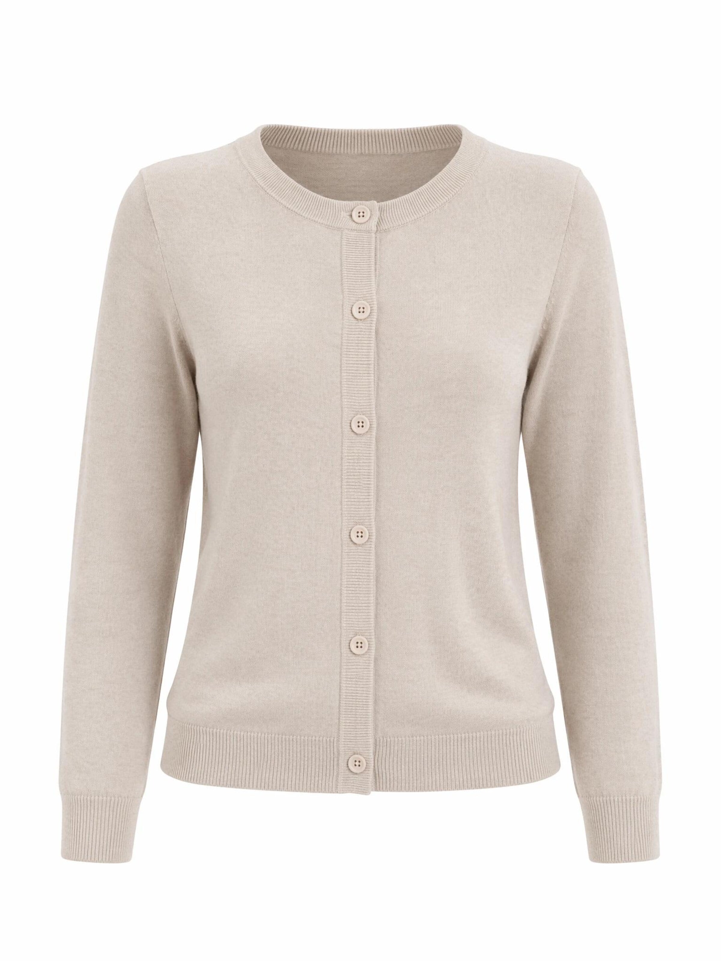 ARACH&CLOZ Knit Cardigan 'Strickjacke Damen Cardigan-Pullover Lässige Strickjacken Business-Casual-Outfit-Oberteil' in Orange: front