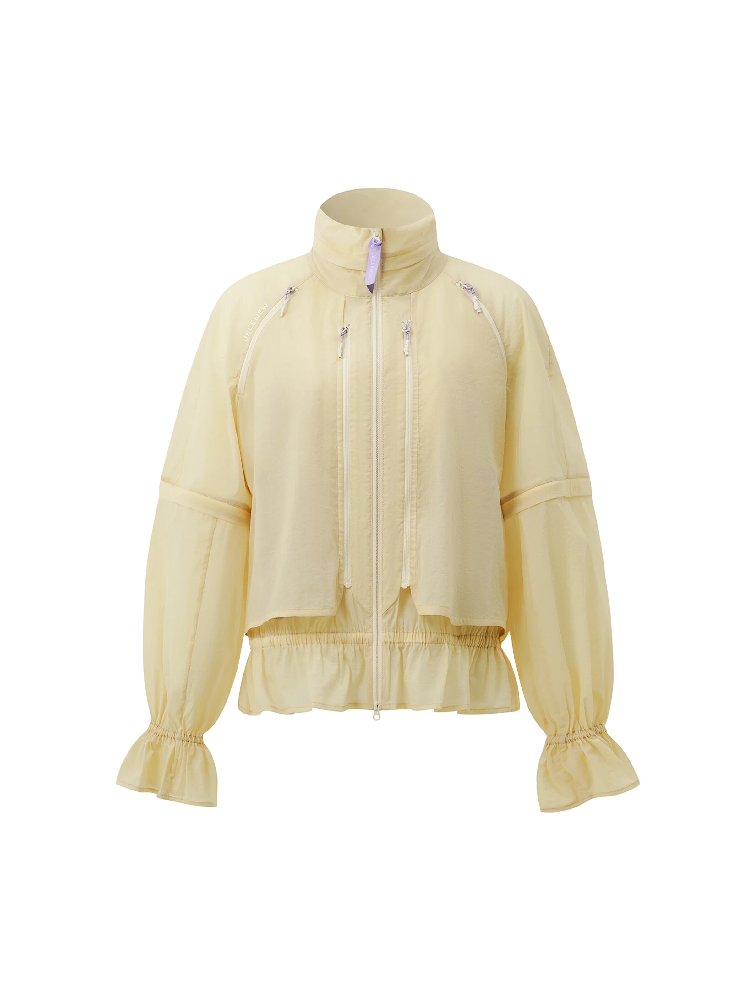 Giacca di mezza stagione 'FlexPaper Nylon 4-in-1 Jacket' di Jelenew in giallo: frontale