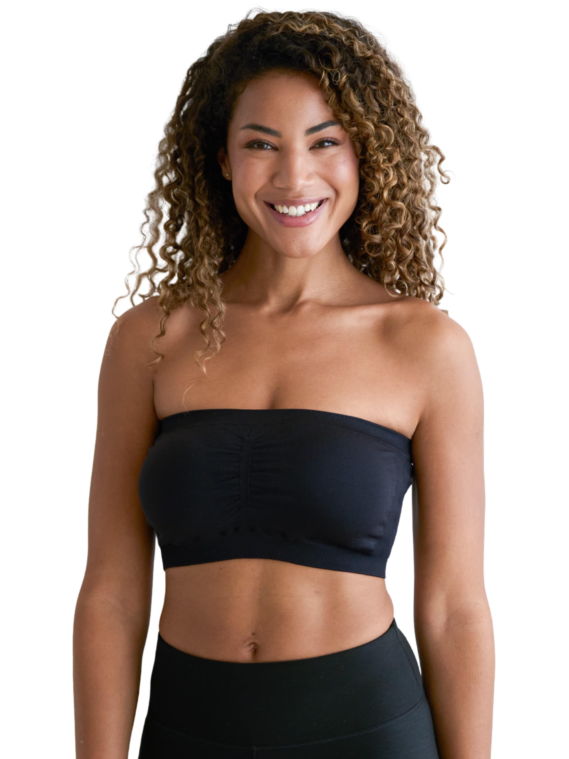 cfab (formerly creamy fabrics) Bandeau Bra in Black