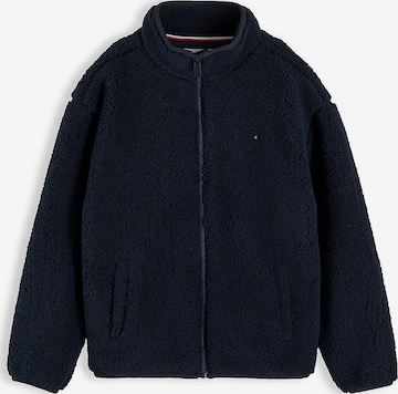 TOMMY HILFIGER Fleece jas in Blauw: voorkant