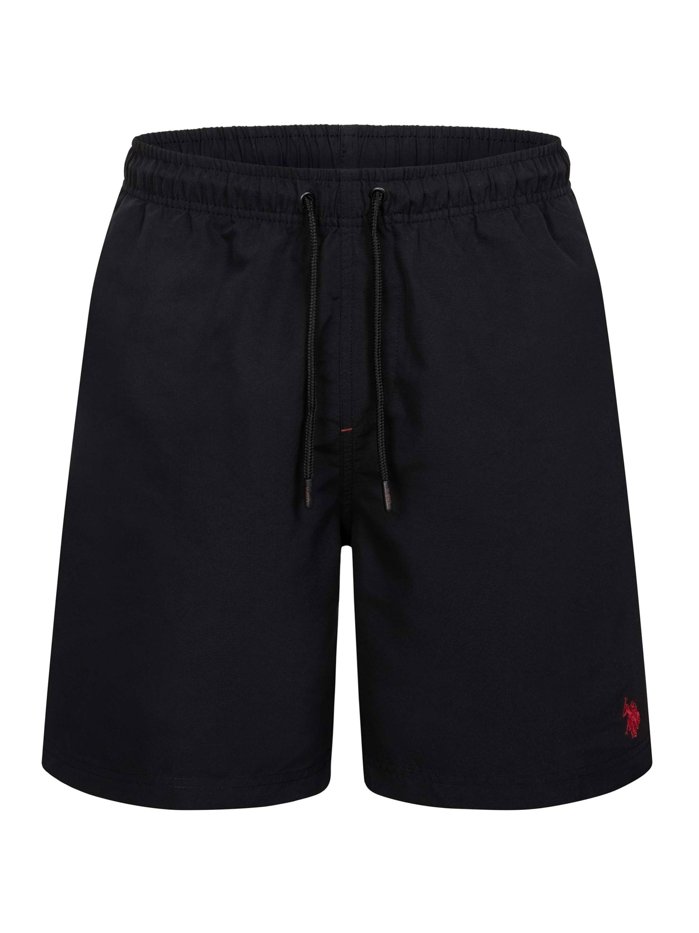 U.S. POLO ASSN. Regular Badeshorts in Schwarz: Vorderseite