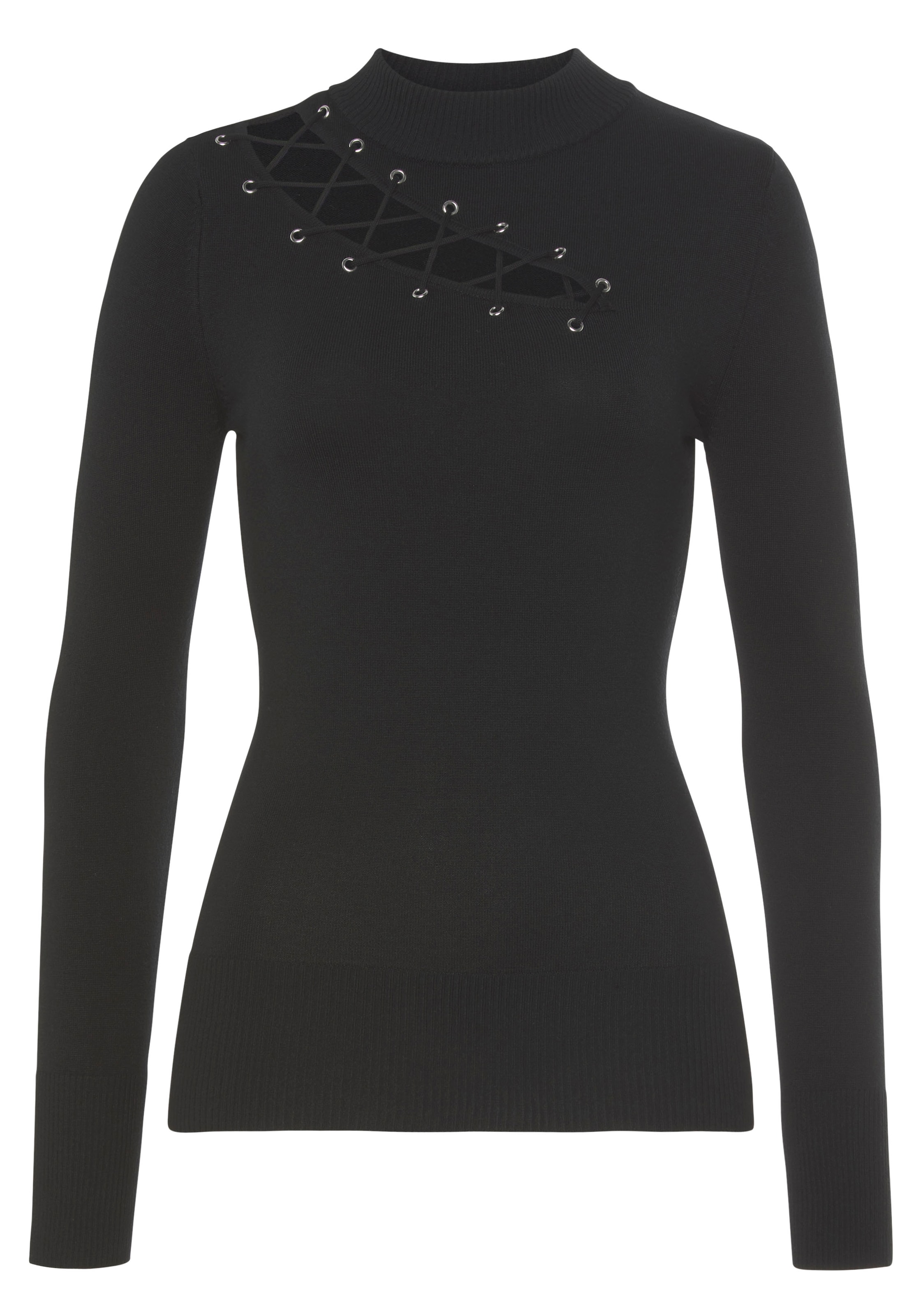 MELROSE Pullover in Schwarz: Vorderseite
