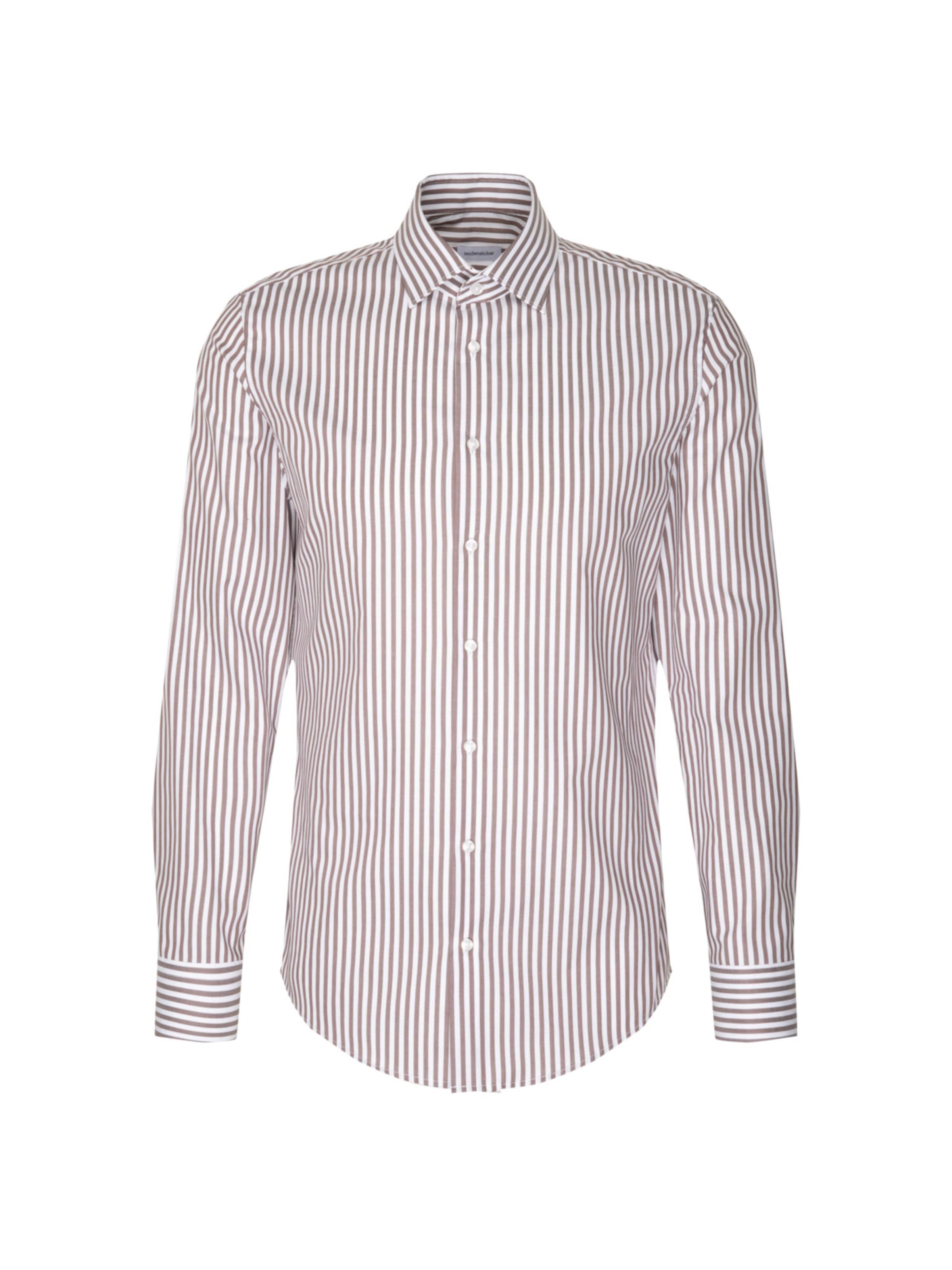 Coupe slim Chemise 'SMART CLASSICS' SEIDENSTICKER en marron : devant