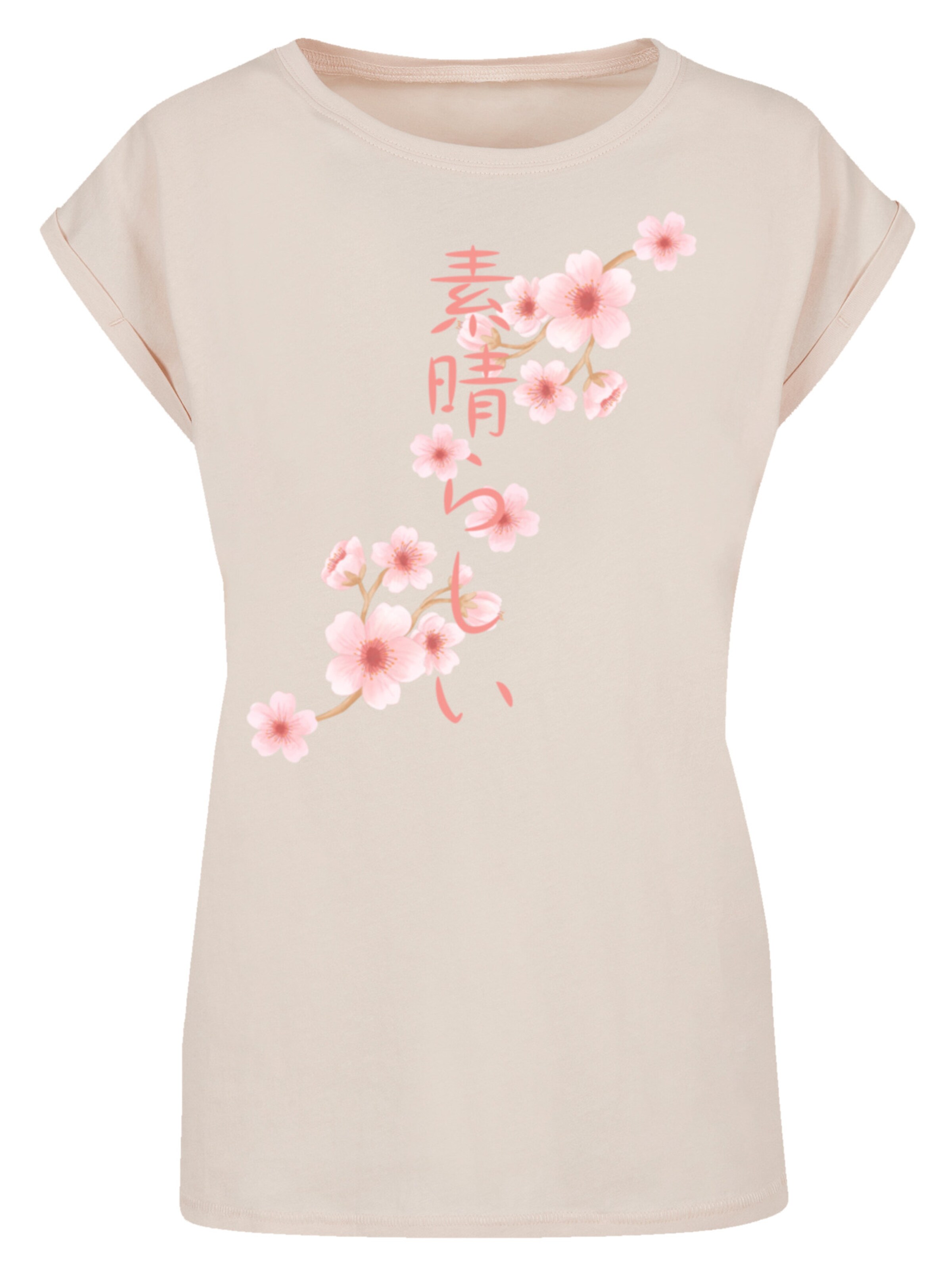 T-shirt F4NT4STIC en beige : devant