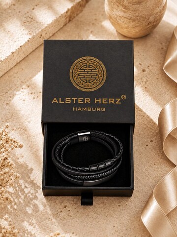 Alster Herz Bracelet 'MATTEO' in Black