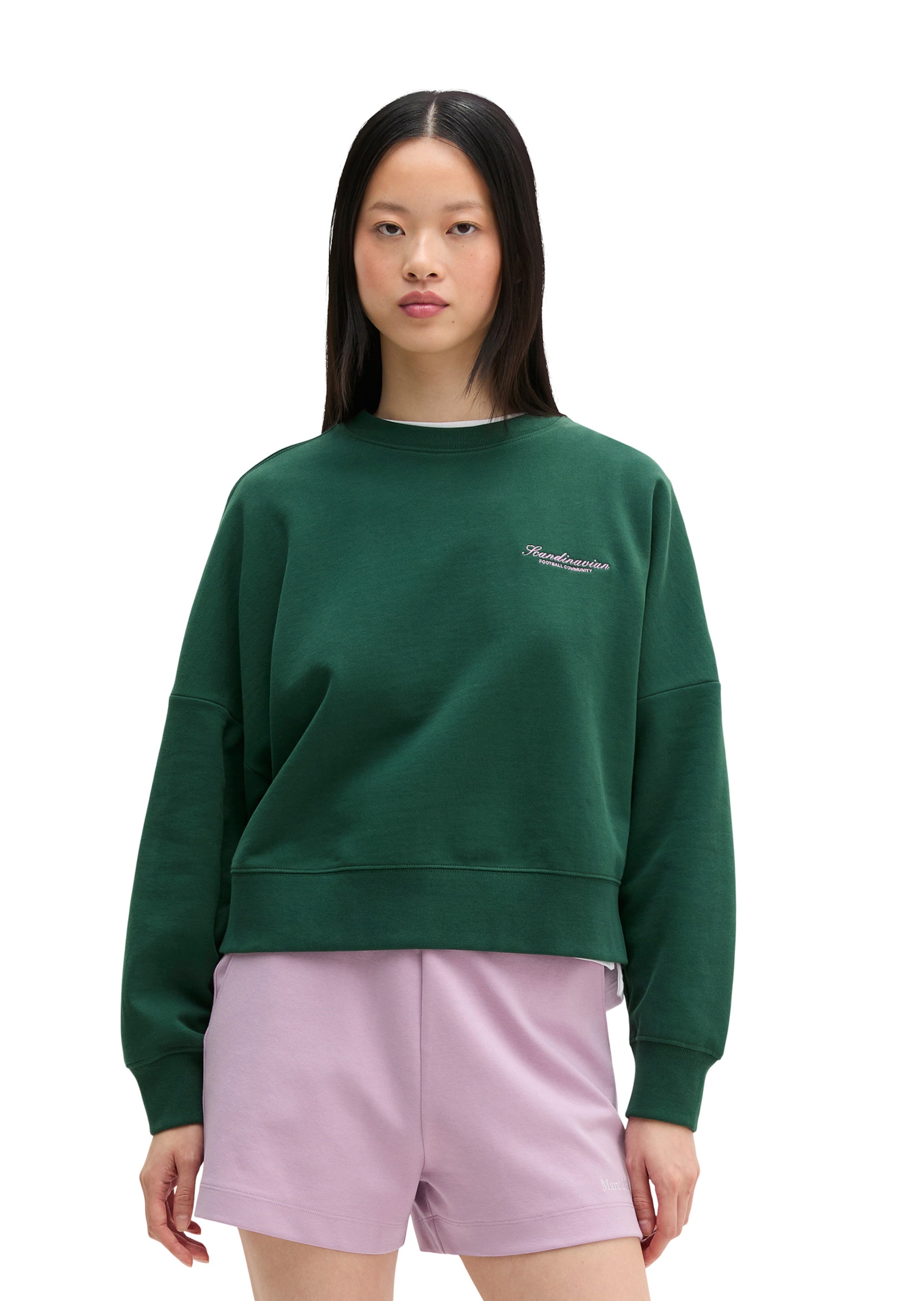 Marc O'Polo Sweatshirt in Groen: voorkant