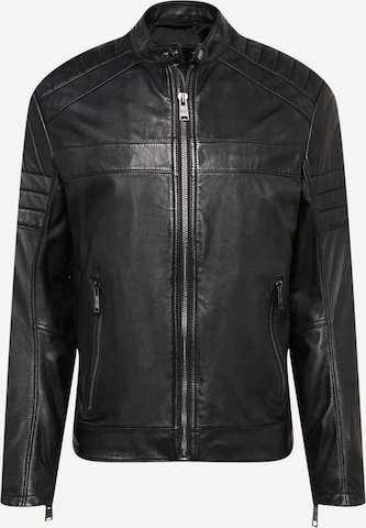 BOSS CasualPrijelazna jakna 'Junow' - crna boja: prednji dio
