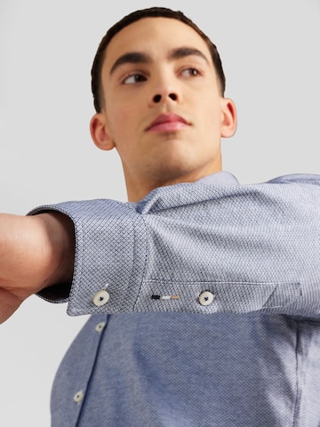 BOSS Black Regular fit Button Up Shirt 'LIAM' in Blue