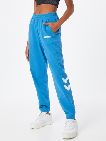 Hummel Tapered Sports trousers in Blue: front