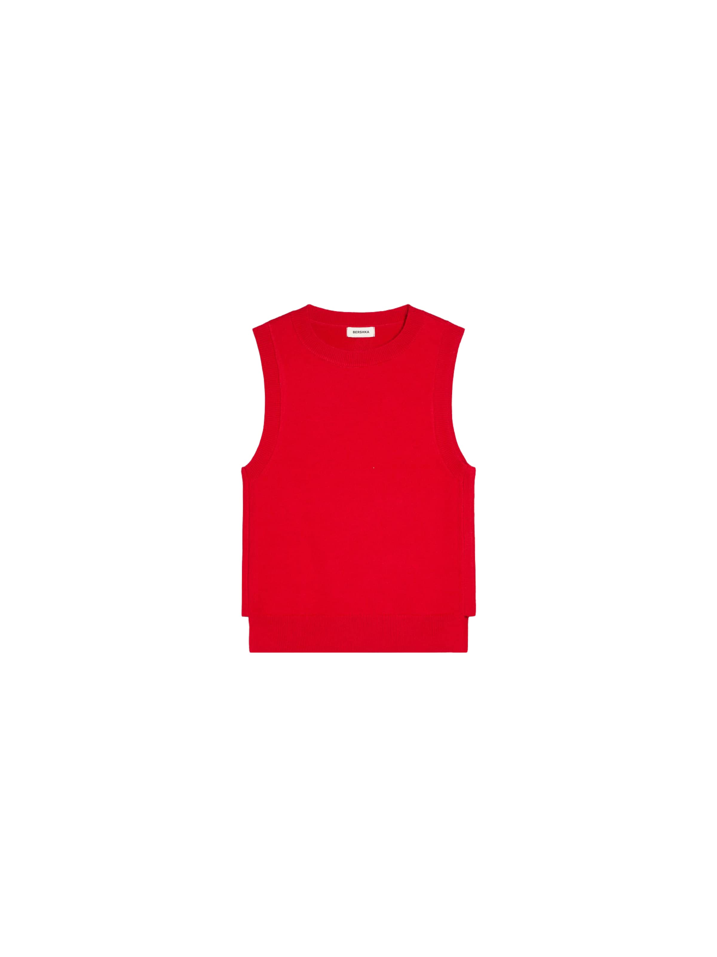 Tops en tricot Bershka en rouge : devant