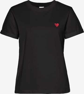 T-shirt LASCANA en noir : devant