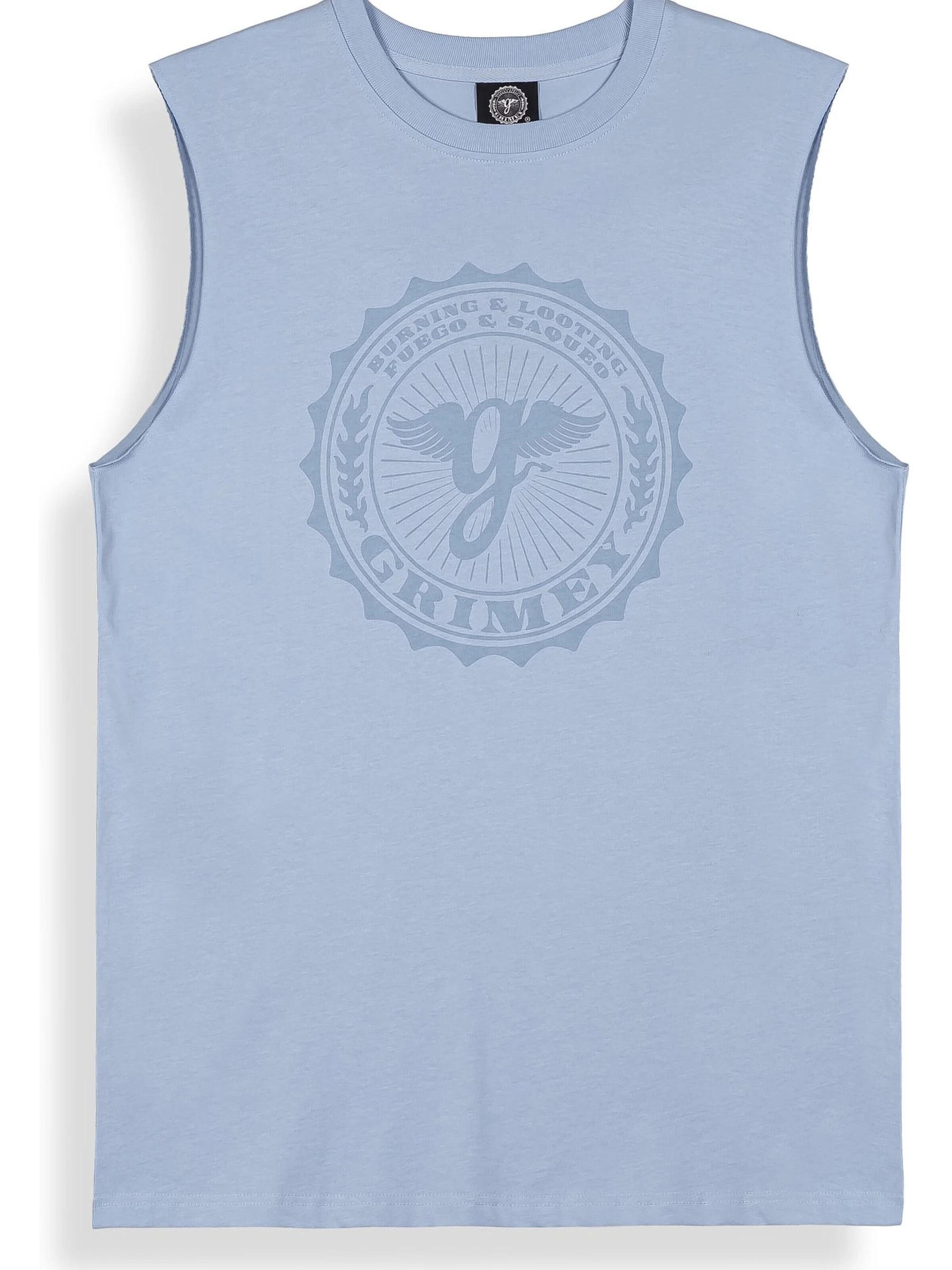 T-Shirt 'Camiseta grimey azul chief watcher sleeveless tee' Grimey en bleu : devant