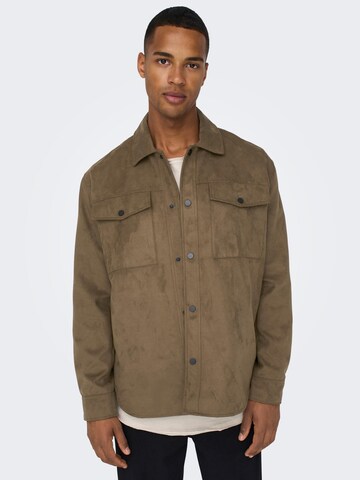 Veste mi-saison 'Penn' Only & Sons en marron