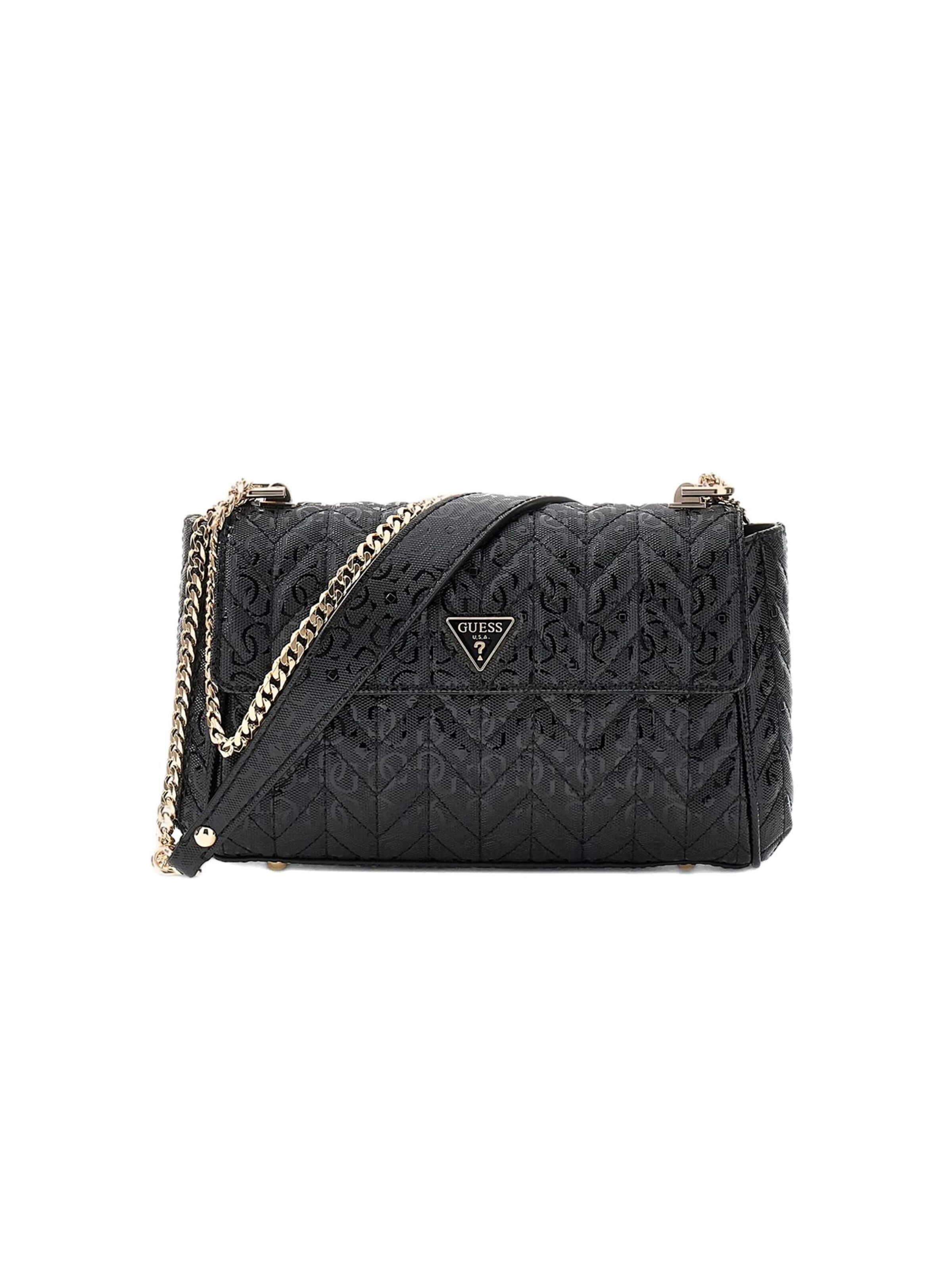 Borsa a spalla di GUESS in nero: frontale