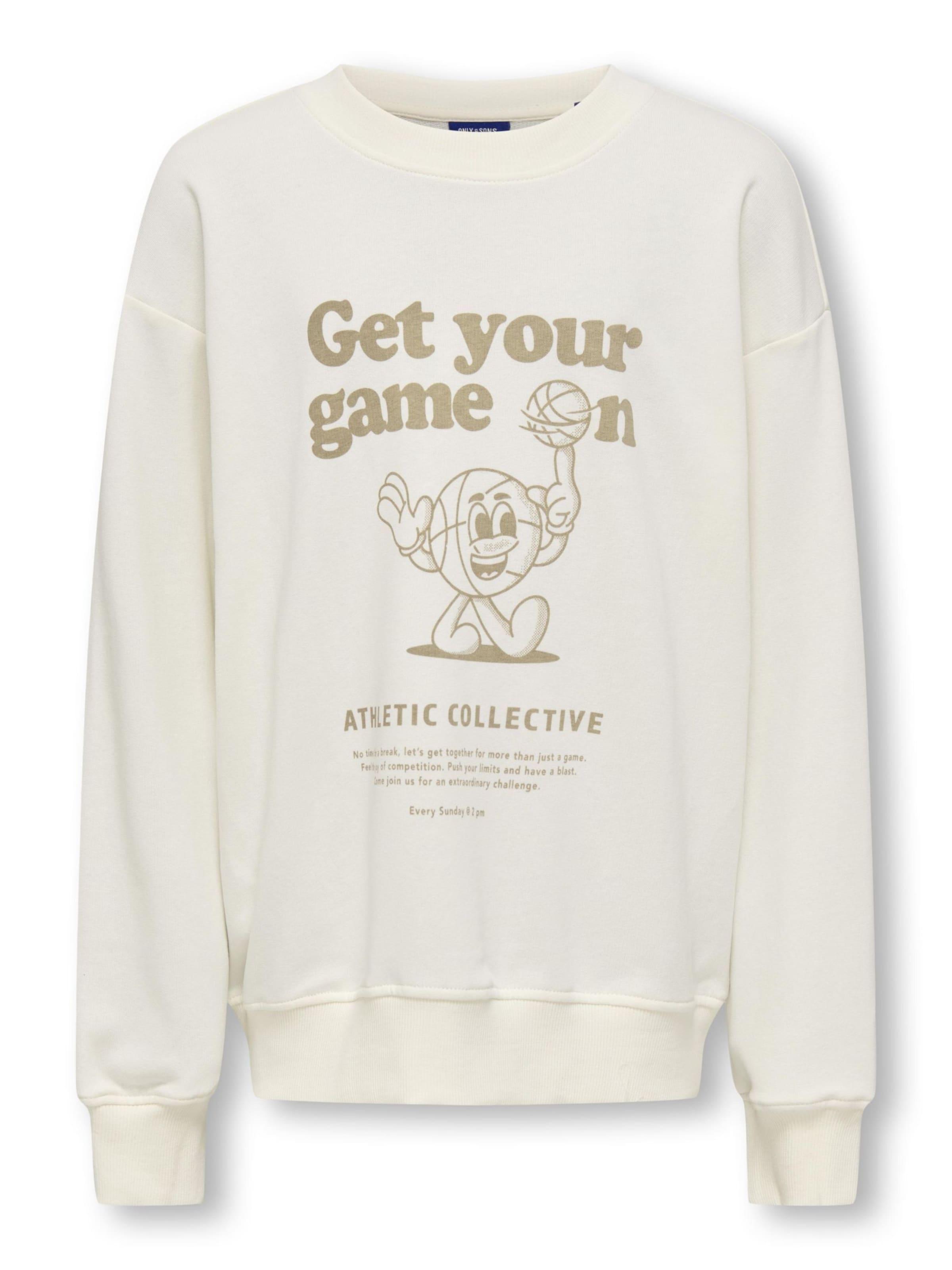 Only & Sons Sweatshirt 'OSJTANNER' in White: front