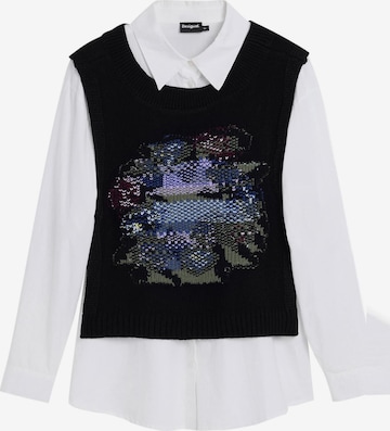 melns Desigual Blūze: no priekšpuses