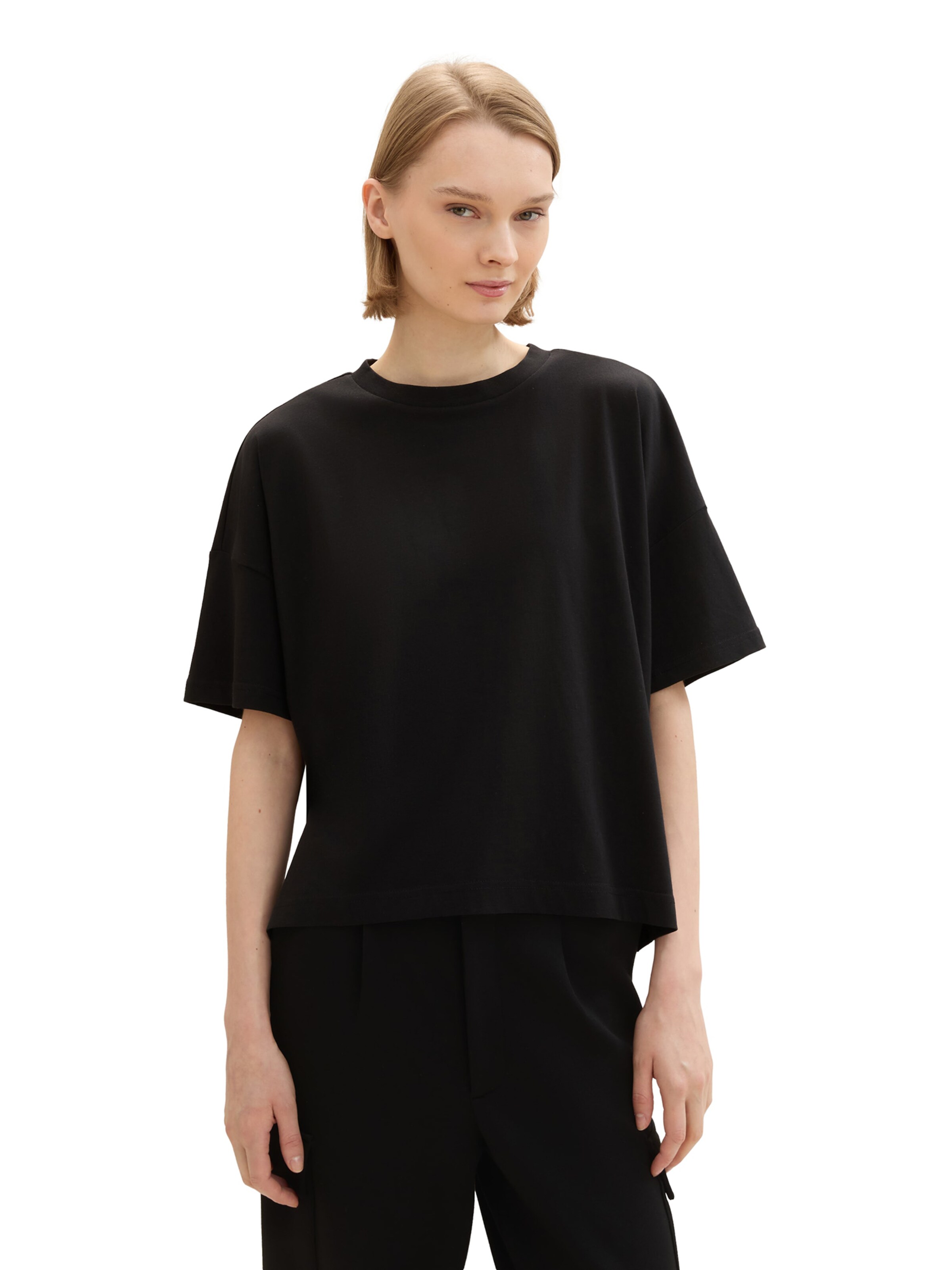 TOM TAILOR DENIM Shirt in Black: front