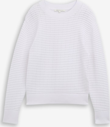 TOM TAILOR DENIM Tröja i vit: framsida