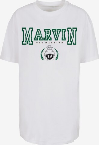 Maglia extra large 'Looney Tunes Marvin The Martian' di F4NT4STIC in bianco: frontale