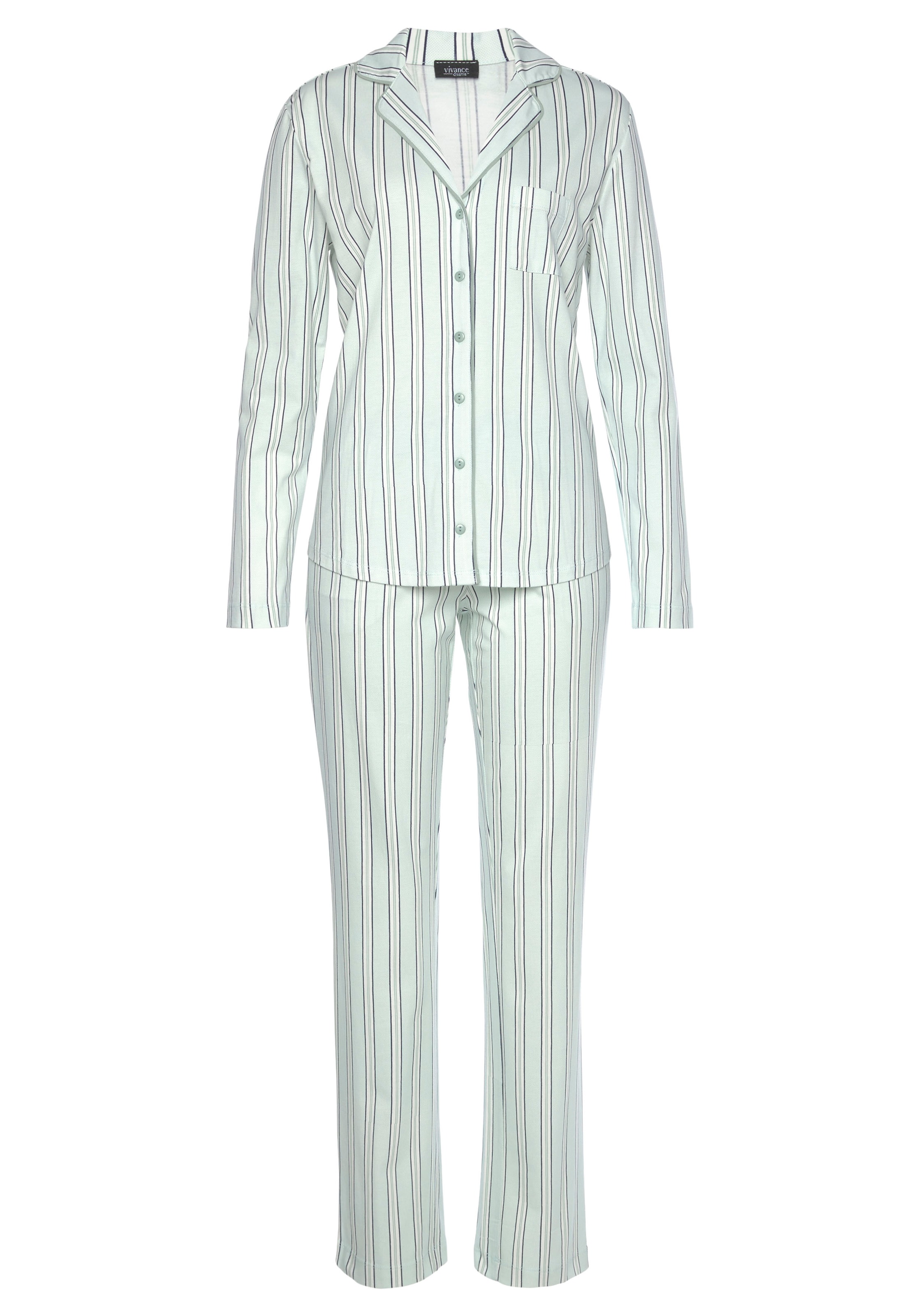 VIVANCE Πιτζάμα σε πράσινο: μπροστά