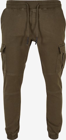 DEF Tapered Cargo Jeans 'Litra Antifit' in Green: front