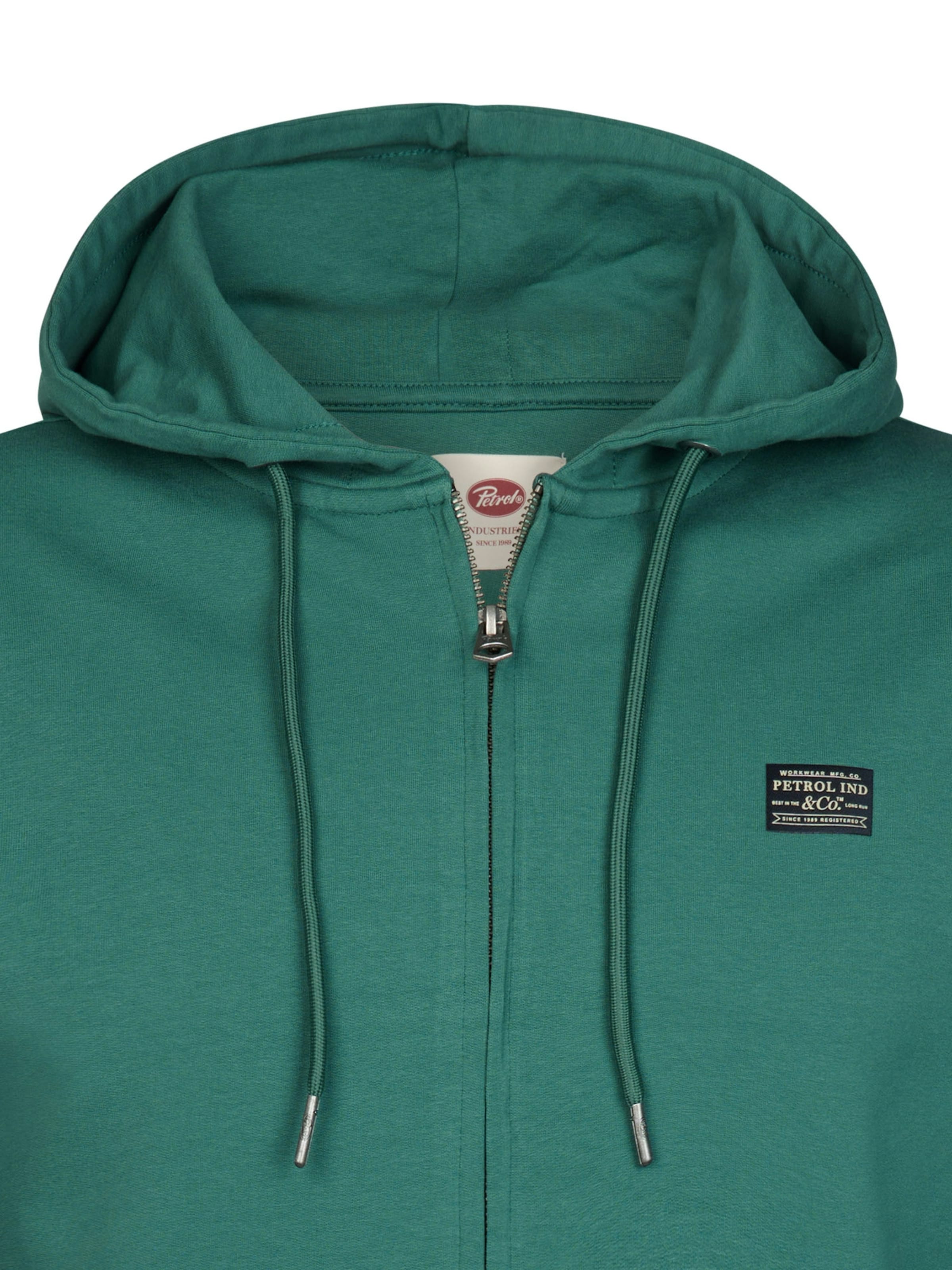 Petrol Industries - Sudadera con cremallera en verde