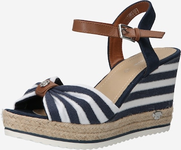 TOM TAILOR Sandals in Blue: front