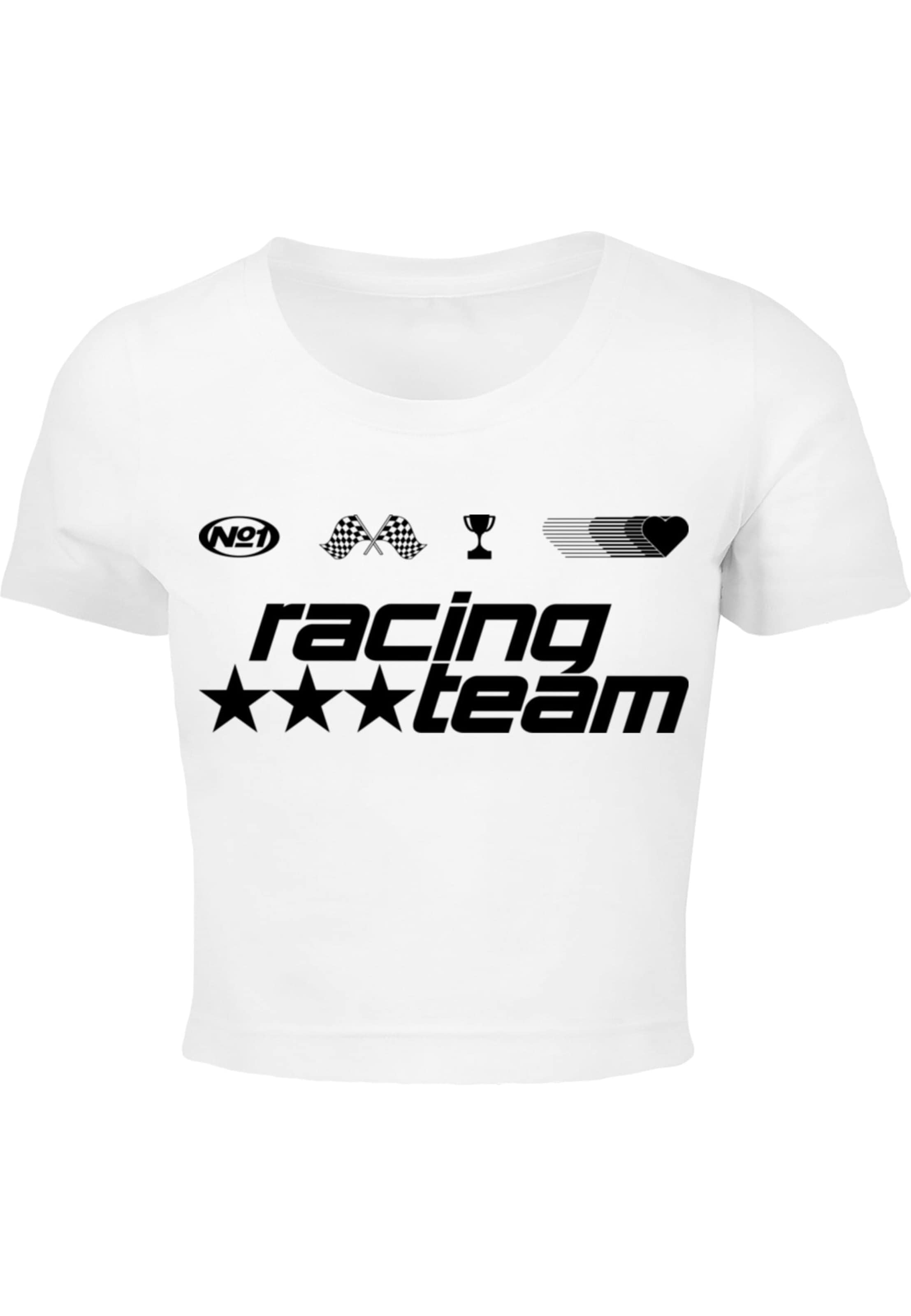 Miss Tee Tričko 'Number One Racing Team' – bílá: přední strana