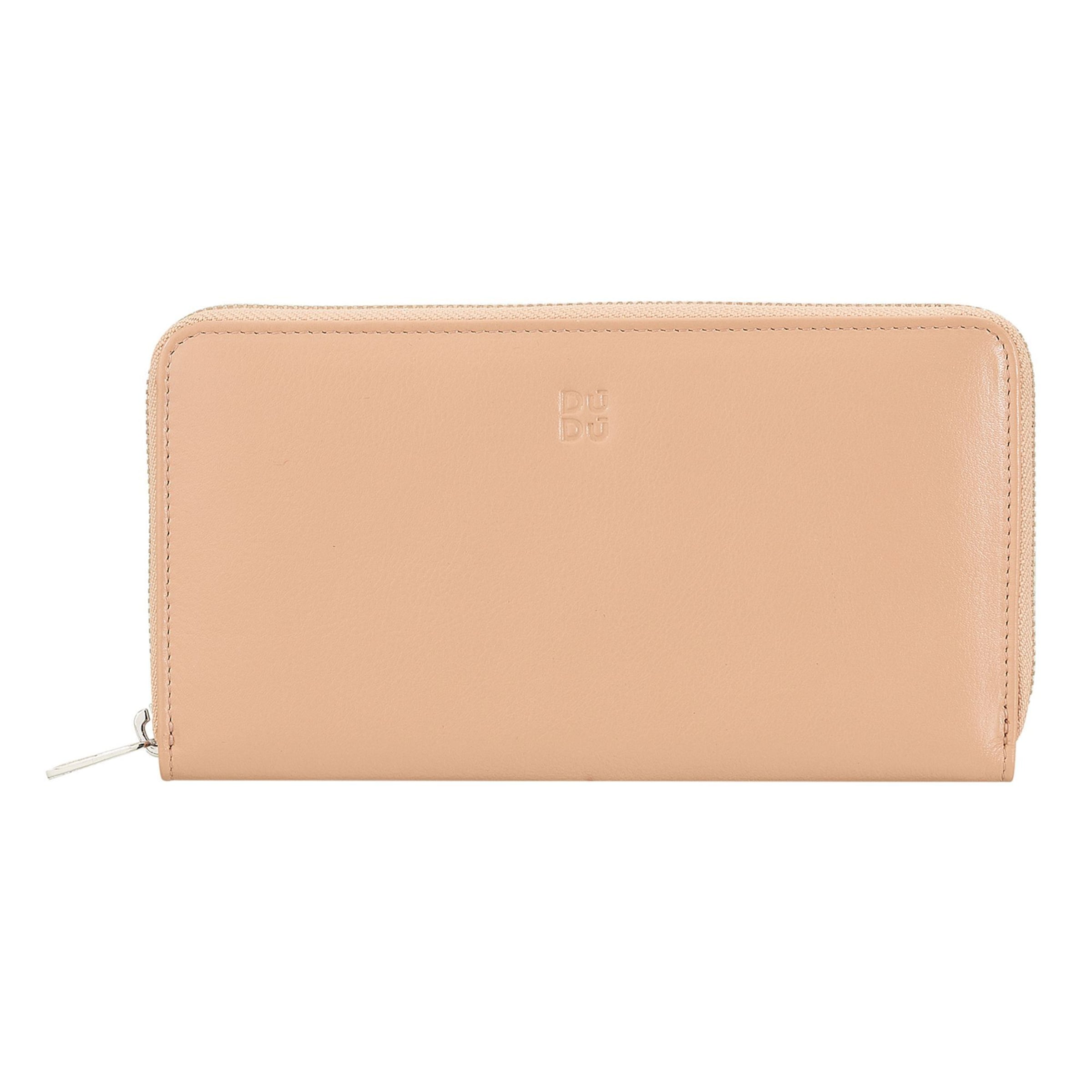 DuDu Wallet in Beige: front