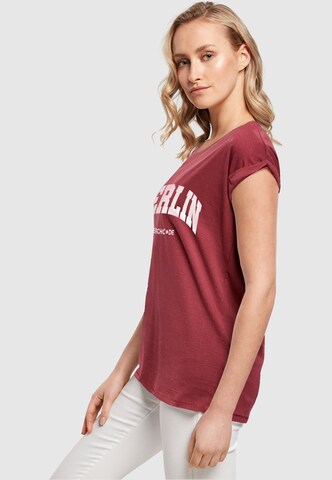 Merchcode Shirt 'Berlin Wording' in Rood