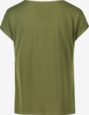 zero Shirt mit Wasserfallausschnitt in Grün
