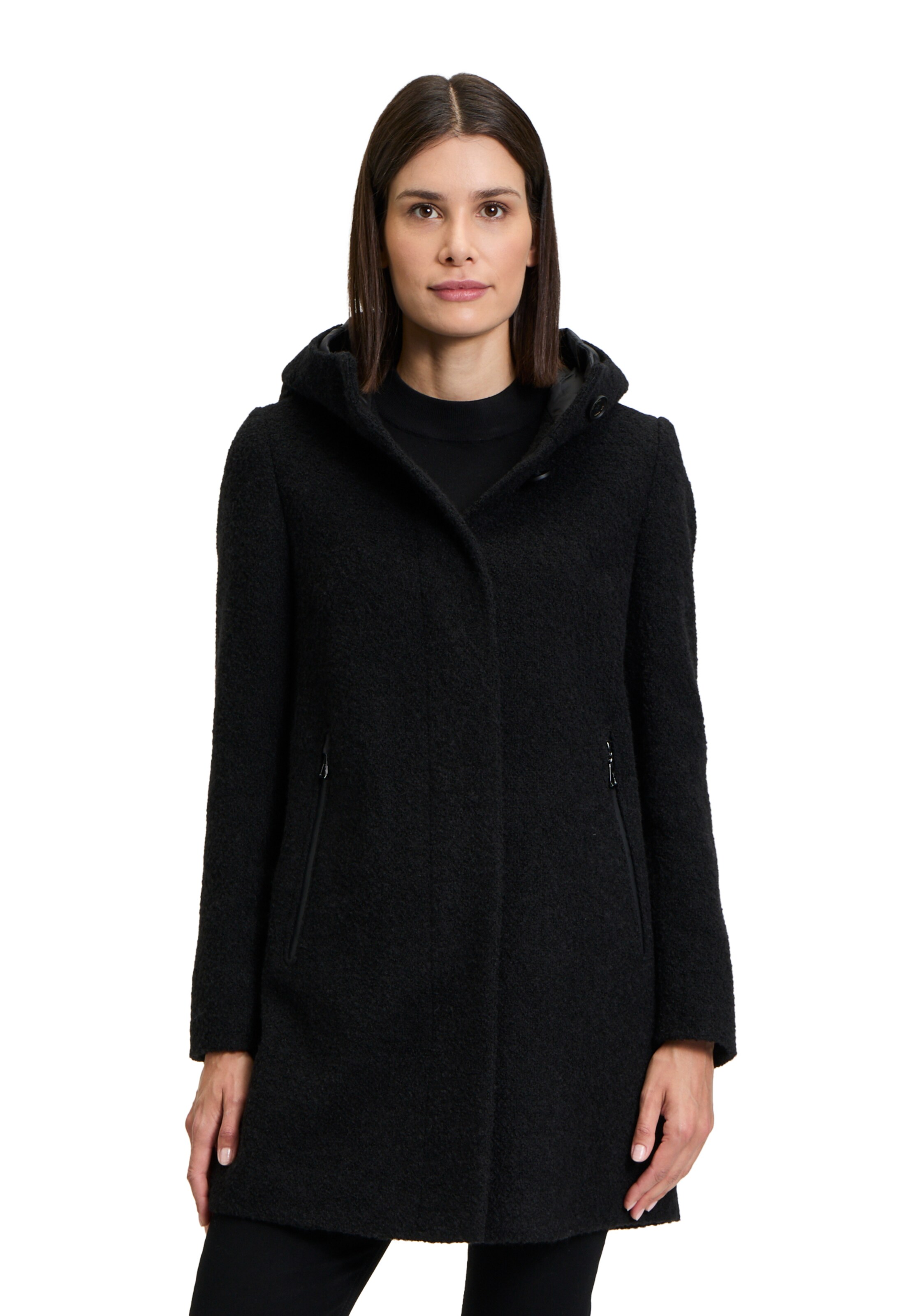 Manteau mi-saison GIL BRET en noir : devant