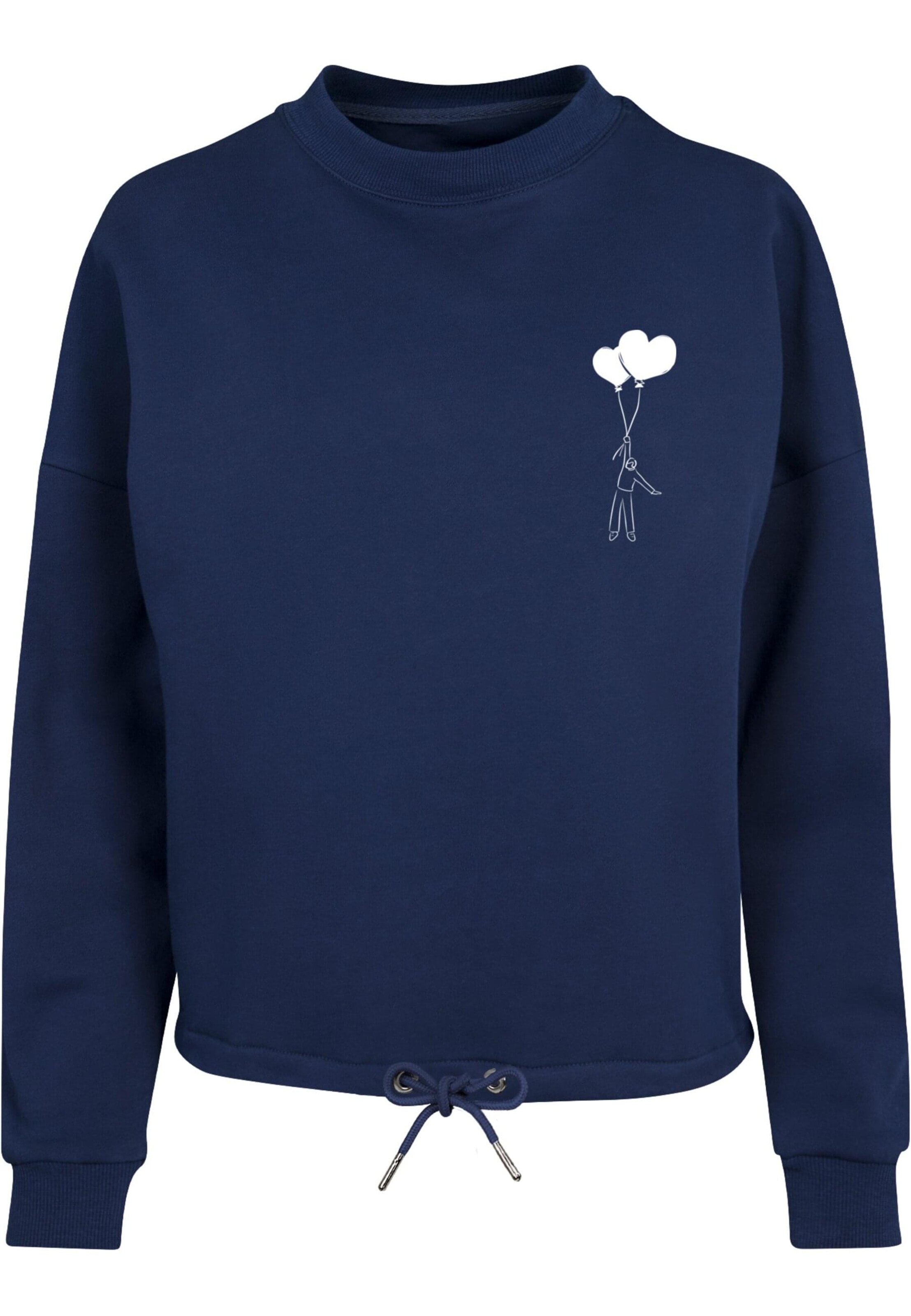 Sweat-shirt 'Love In The Air' Merchcode en bleu : devant