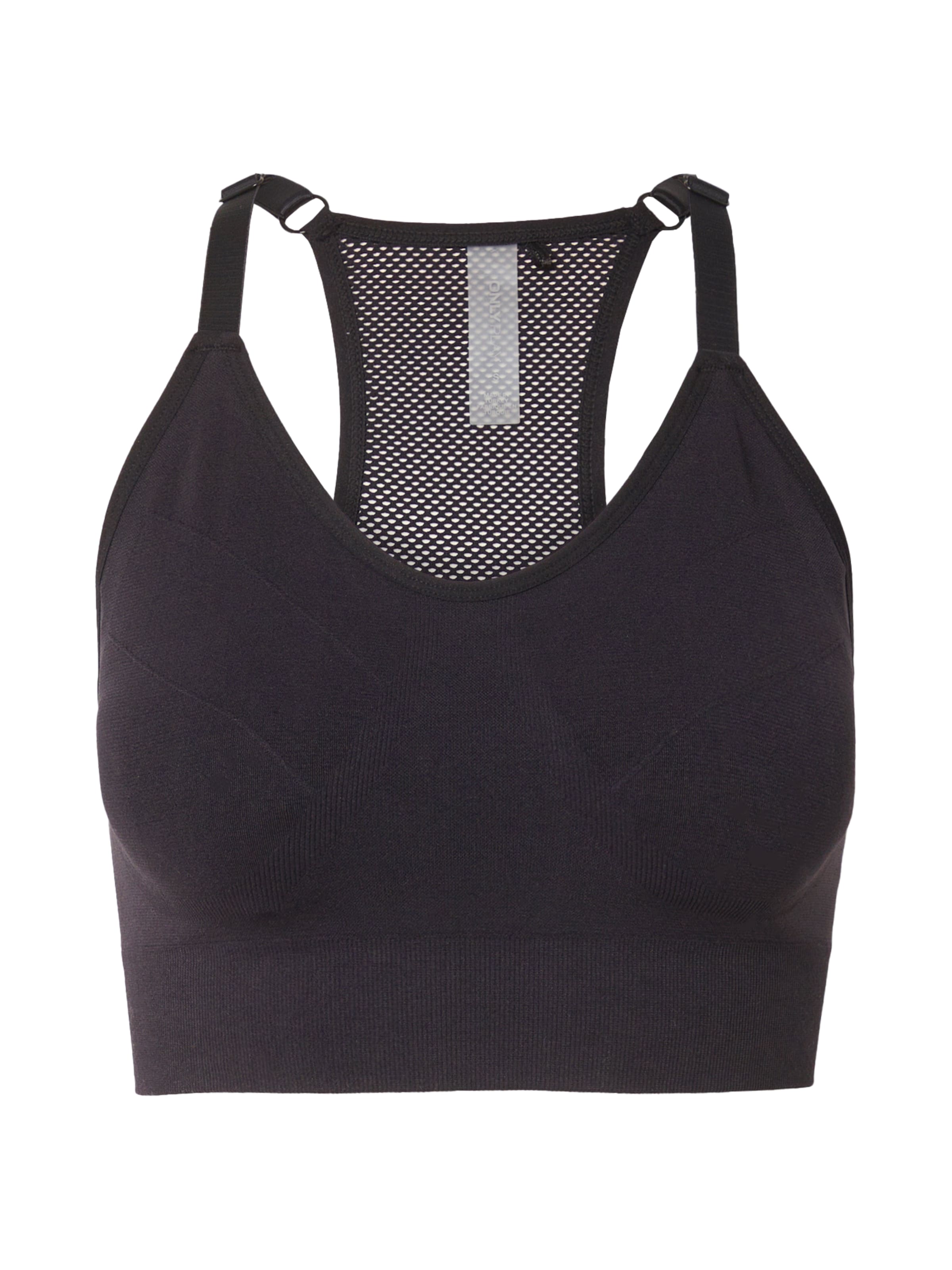 ONLY PLAY Bygelfri Sportbehå 'ONPSIS-3' i svart: framsida