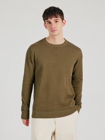 Pullover 'VAGN' di KnowledgeCotton Apparel in verde: frontale
