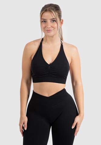 Bustier Soutien-gorge de sport 'Silvia' Smilodox en noir : devant