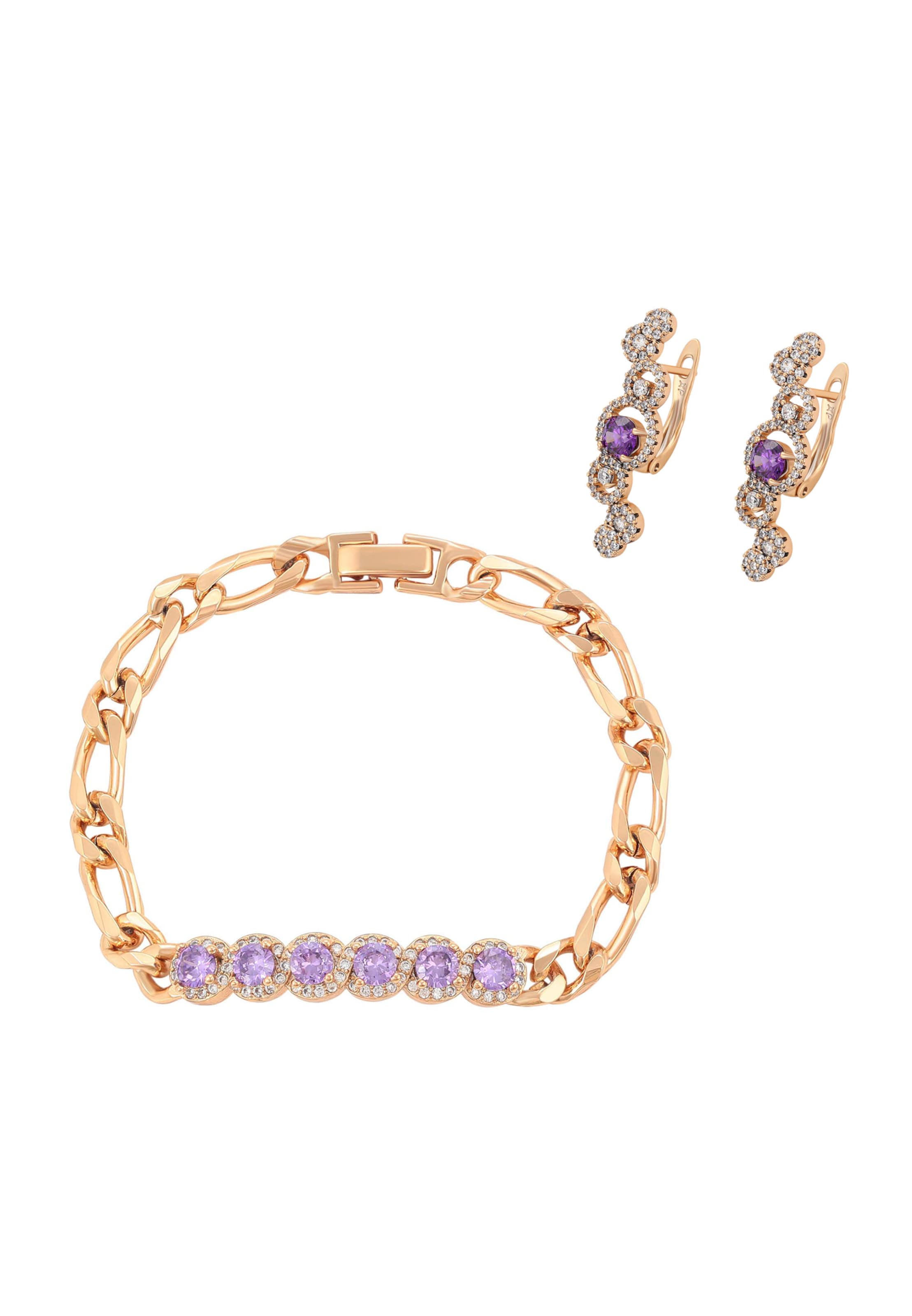 faina - Conjunto de joyería en oro: frente