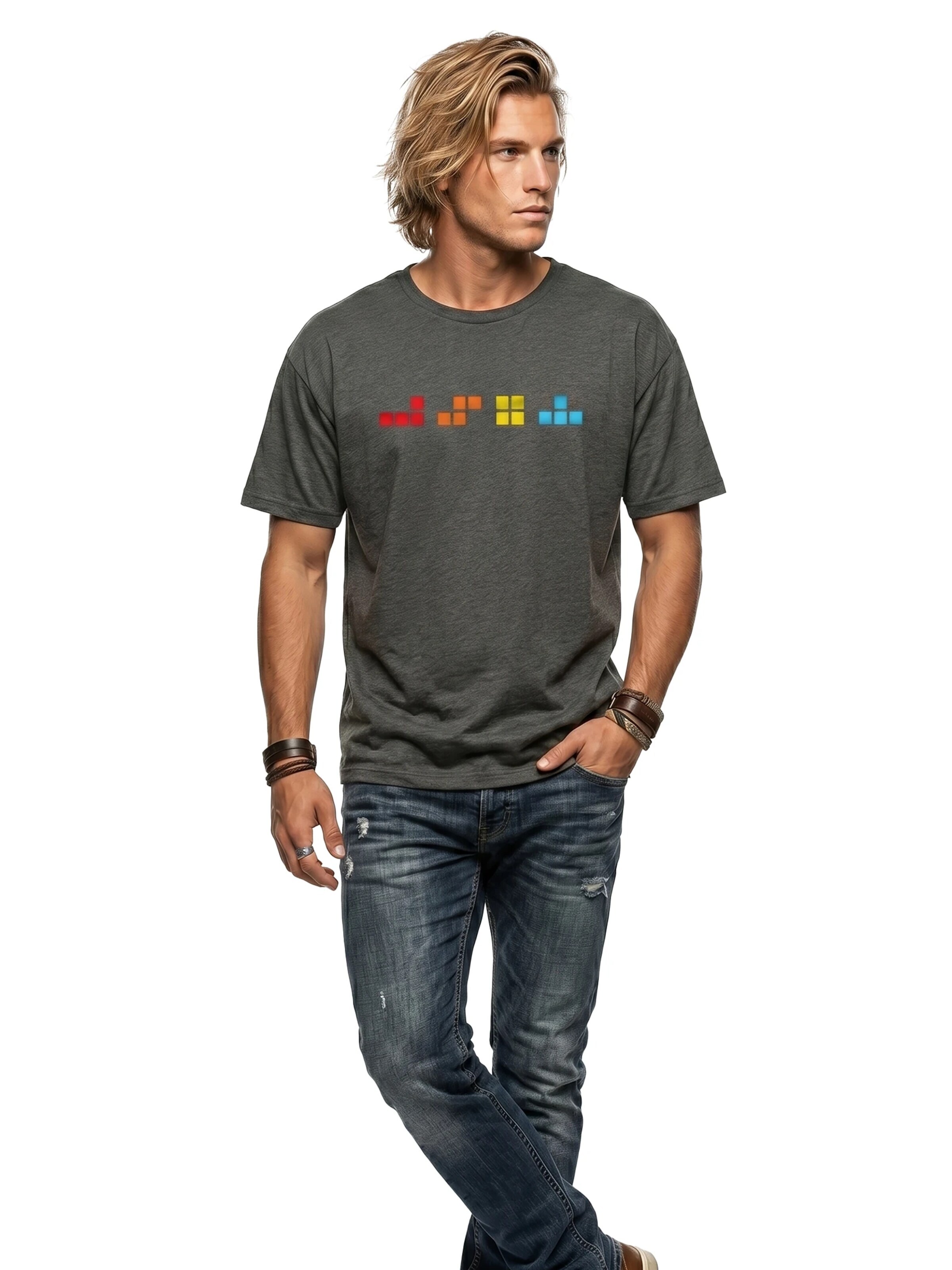 MAKAYA Shirt 'T-Elements' in Grey