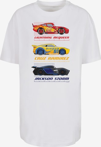 T-shirt oversize 'Cars Racer Profile' F4NT4STIC en blanc : devant