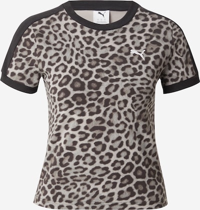 PUMA T-shirt 'T7 Leo Luxe' en gris / noir, Vue avec produit