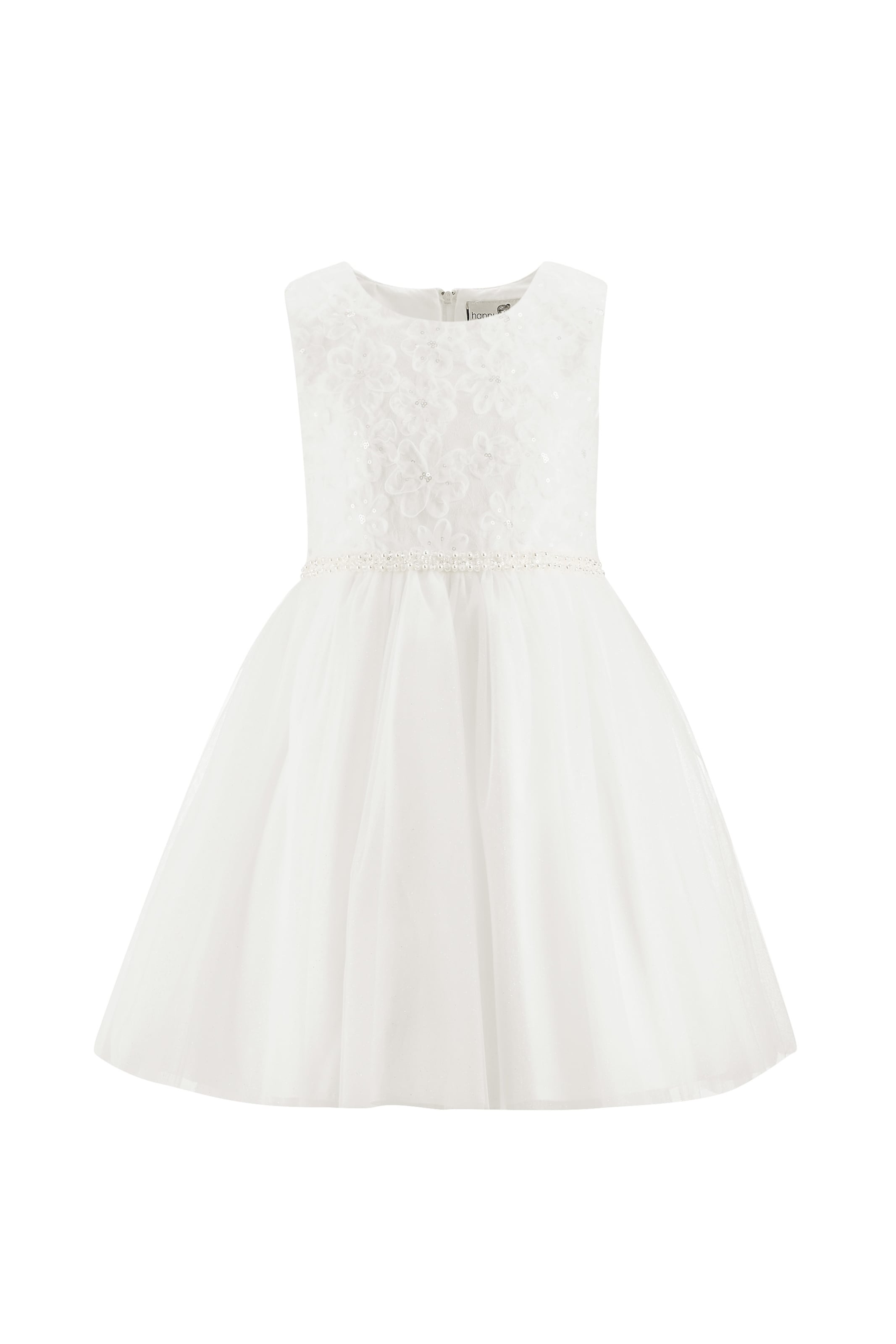 happy girls Klänning i vit: framsida