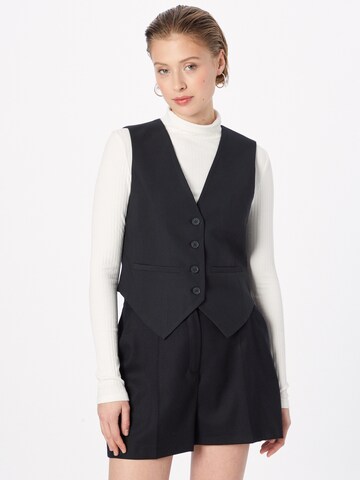 Gilet de costume 'KAITI' minimum en noir : devant