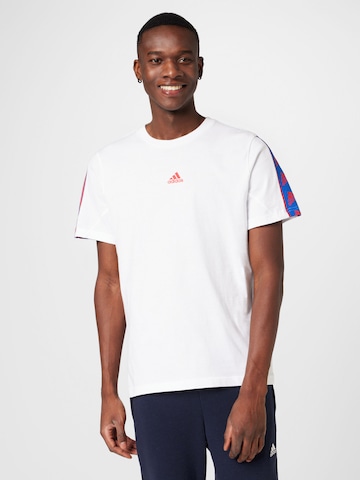 ADIDAS SPORTSWEAR Функционална тениска 'Brandlove' в бяло: отпред