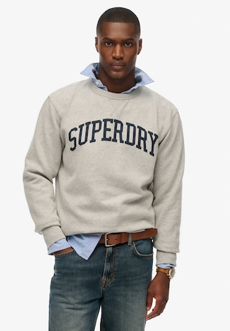 Superdry Sweatshirt 'Athletic Essentials' in Grijs: voorkant