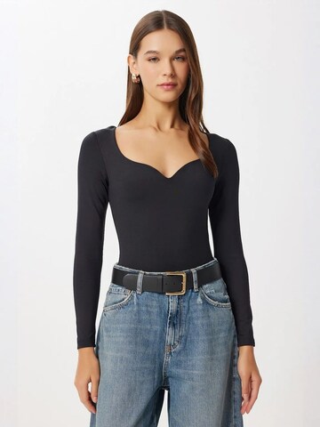 Happiness İstanbul Bluse‌‌‌‌ in Schwarz: Vorderseite