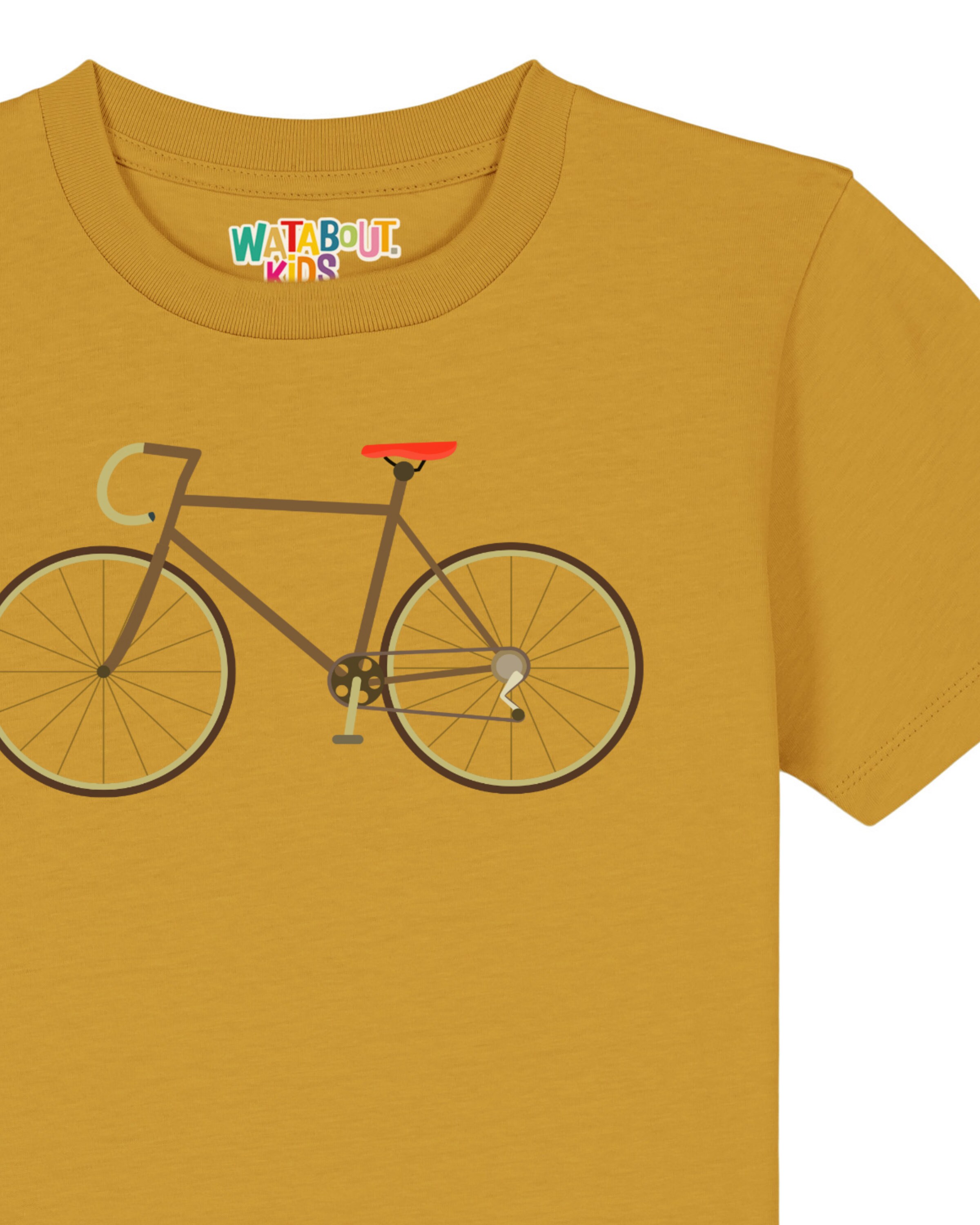 Maglietta 'Fahrrad' di watabout.kids in giallo