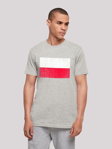 T-Shirt 'Polen Flagge' F4NT4STIC en gris : devant