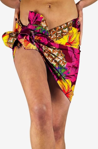 Foulard 'Pineapple Hibiscus' di King Kameha in rosa: frontale