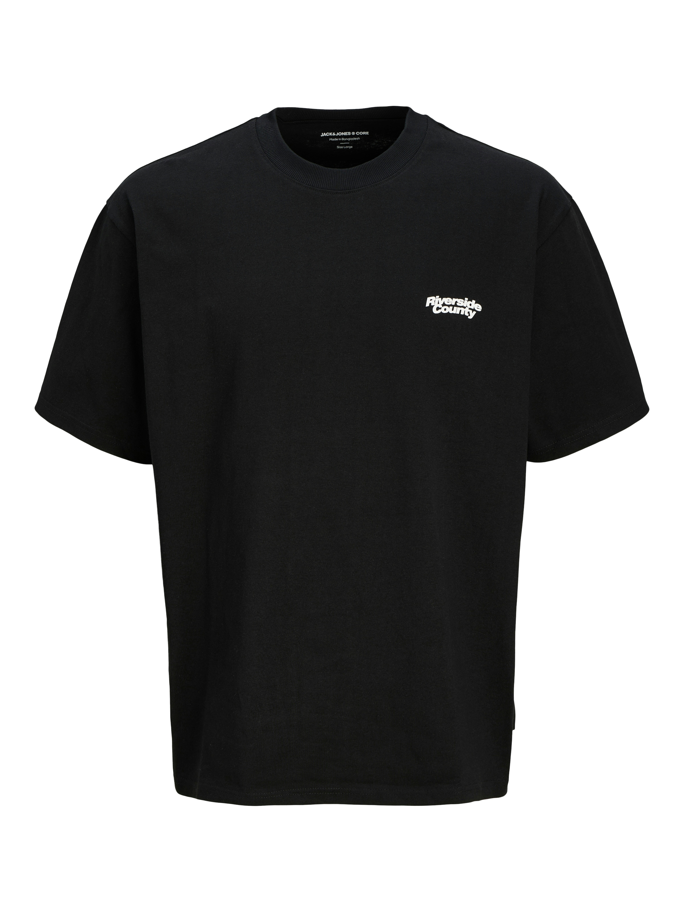 Jack & Jones Junior Shirt 'JCORETREAT TYPOGRAPHIC' in Black: front